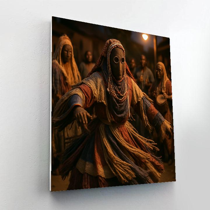 Egungun Masquerade Yoruba Festival paint by number