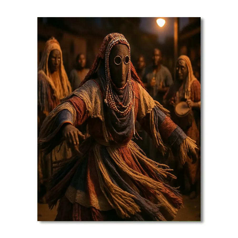 Egungun Masquerade Yoruba Festival paint by number