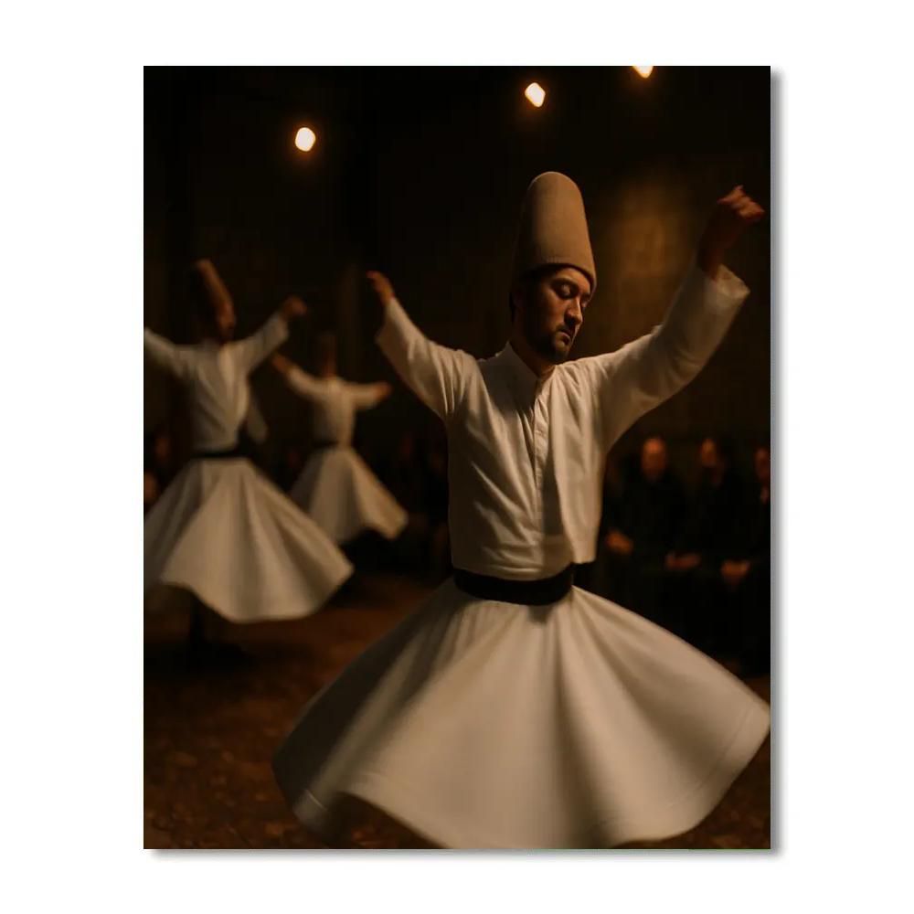 Whirling Dervishes Konya Night painting number kit