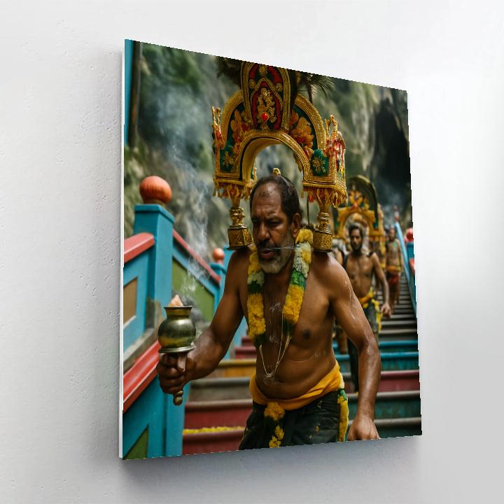 Thaipusam Batu Caves Pilgrimage paint by numbers