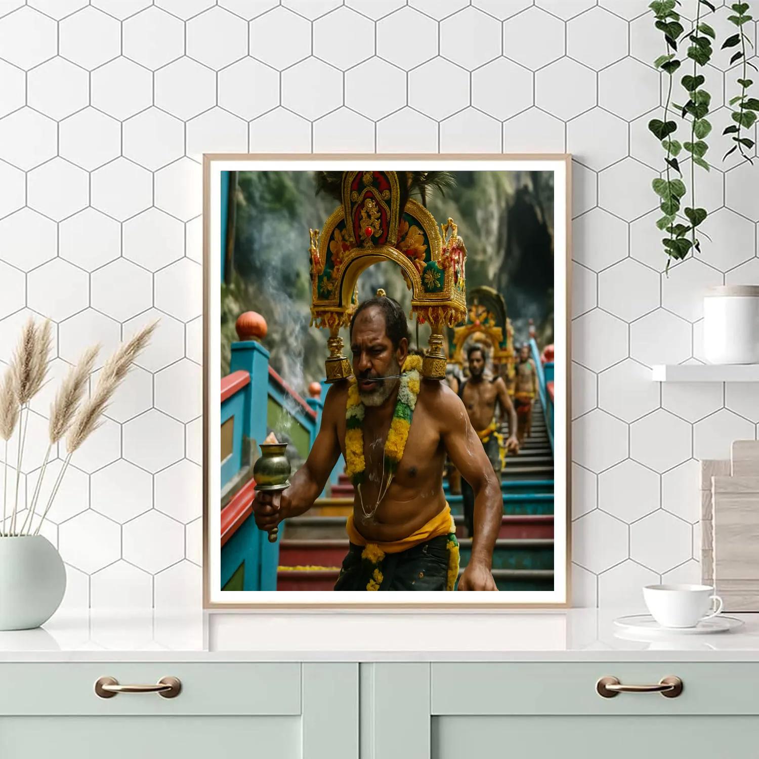 Thaipusam Batu Caves Pilgrimage paint by numbers