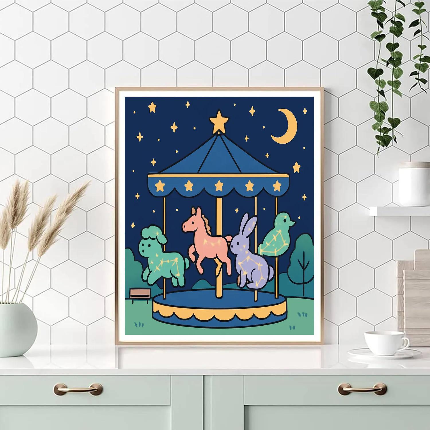 Constellation Carousel paint by number