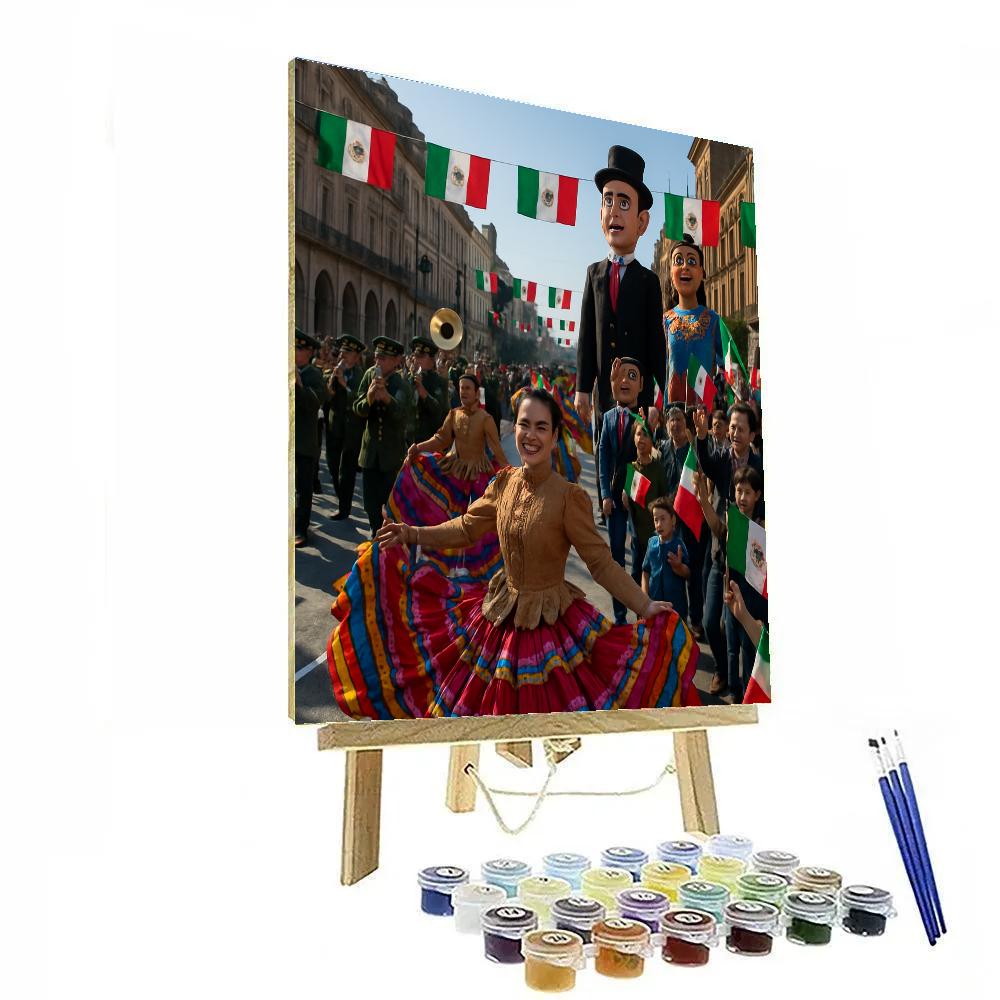 Fiestas Patrias Mexico City Parade paint by numbers