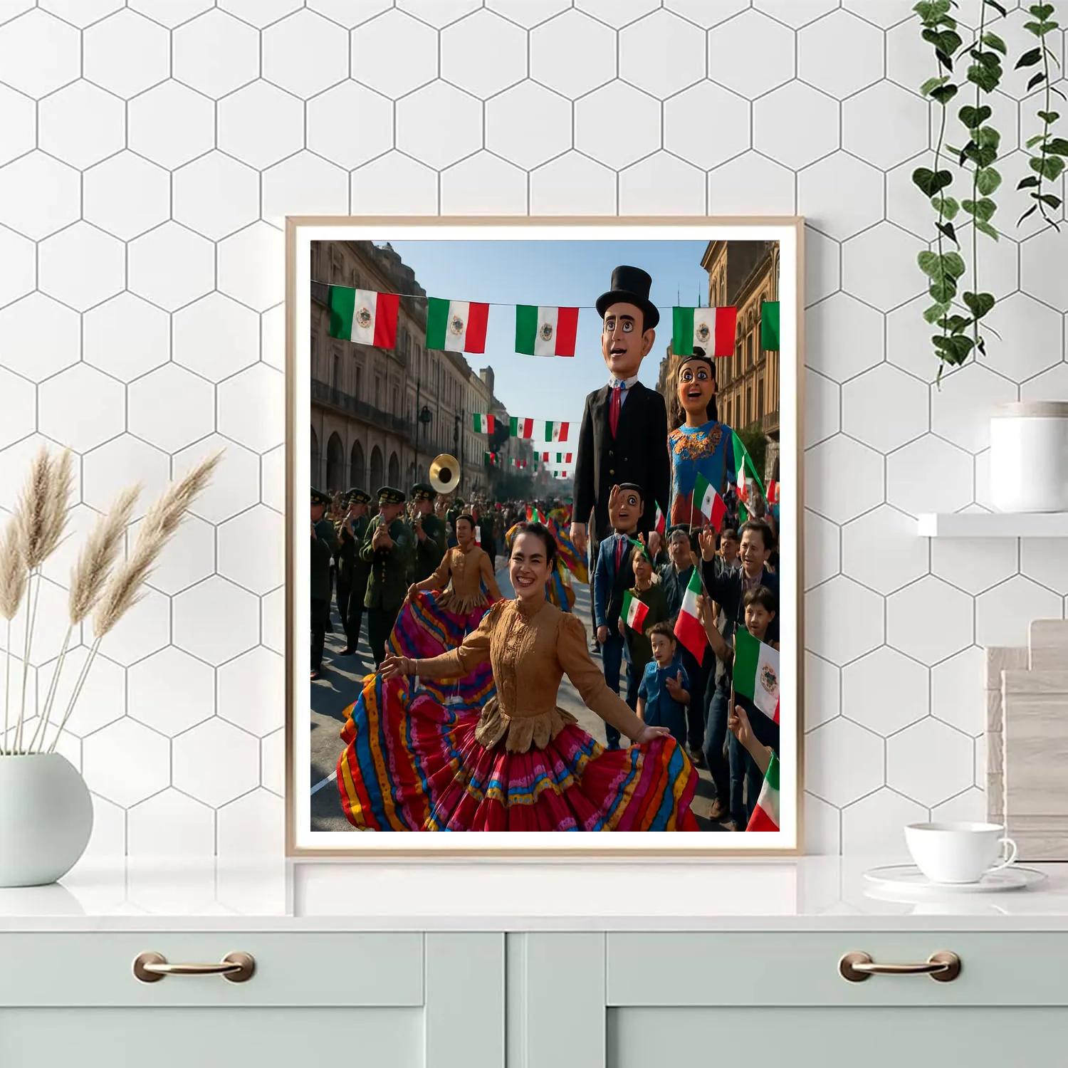 Fiestas Patrias Mexico City Parade paint by numbers