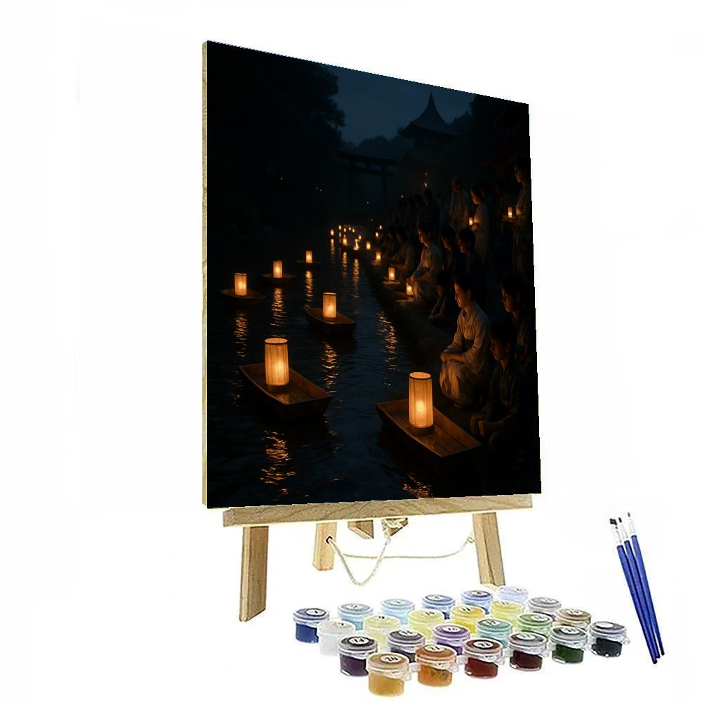 Obon Lantern Floating Kyoto Paint by numbers art