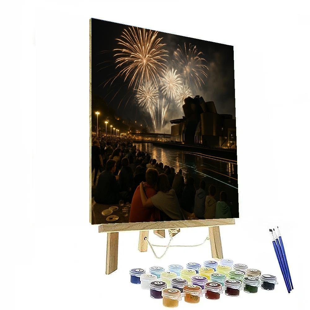 Semana Grande Bilbao Fireworks painting number kit
