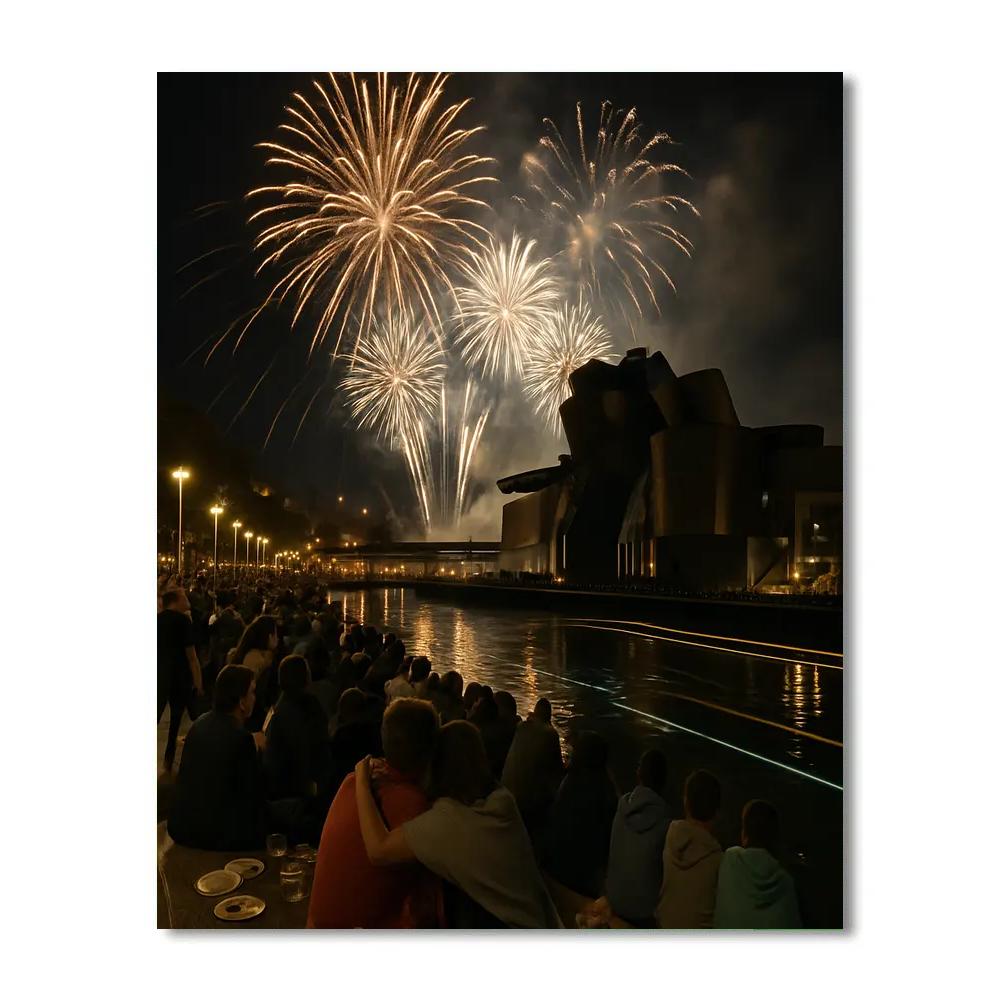 Semana Grande Bilbao Fireworks painting number kit