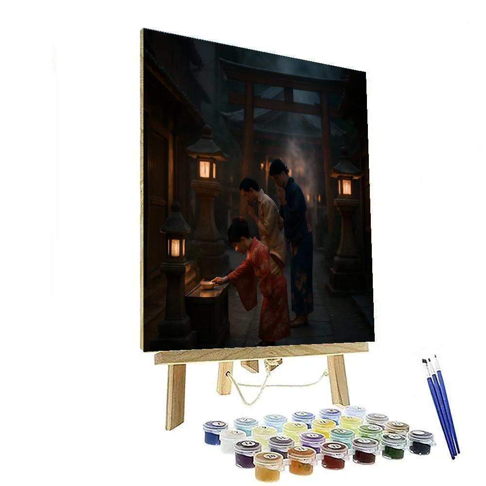 Gion Night Yasaka Shrine Visit Numbered painting kits