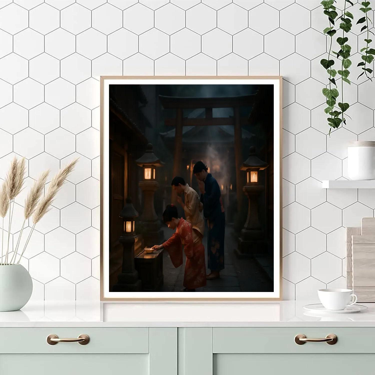 Gion Night Yasaka Shrine Visit Numbered painting kits