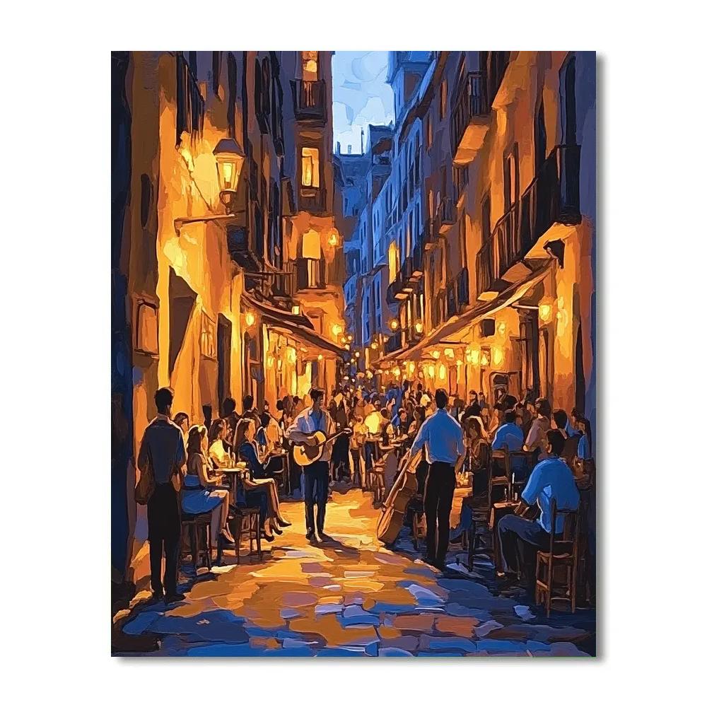 Bairro Alto Nightlife Lisbon Portugal Paint by numbers art