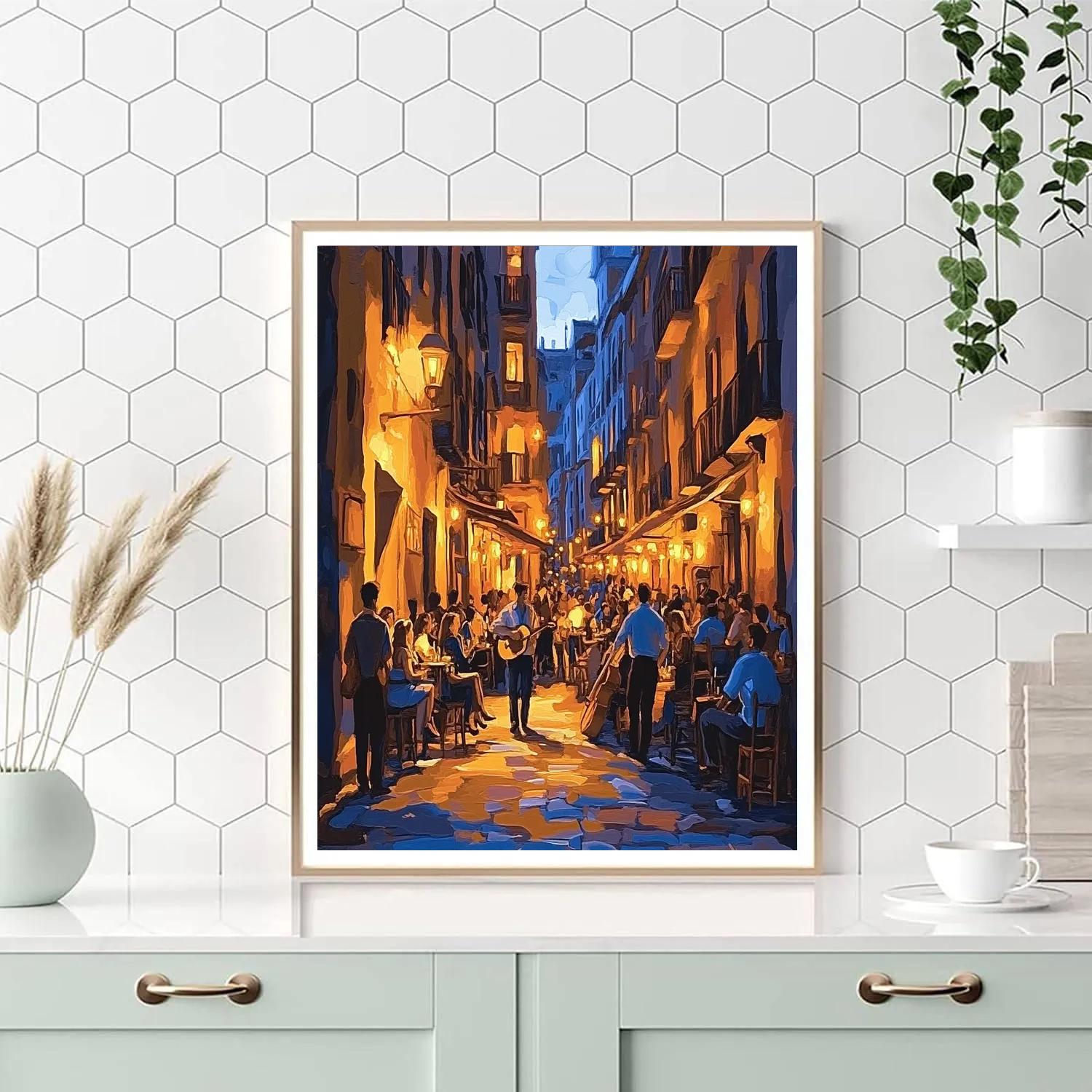 Bairro Alto Nightlife Lisbon Portugal Paint by numbers art