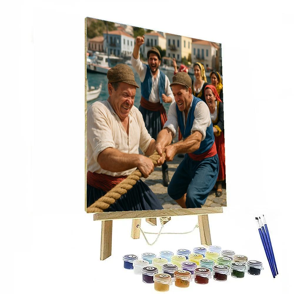 Nafplio Carnival Tug Of War DIY paint by numbers