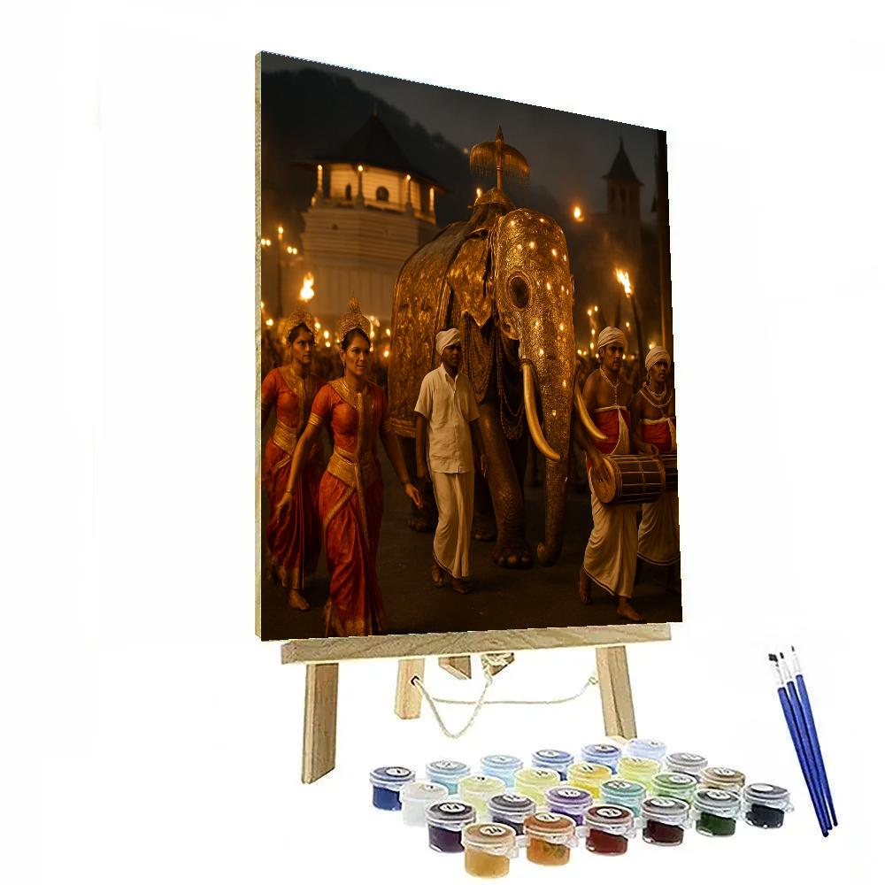 Kandy Esala Perahera Night Procession painting number kit