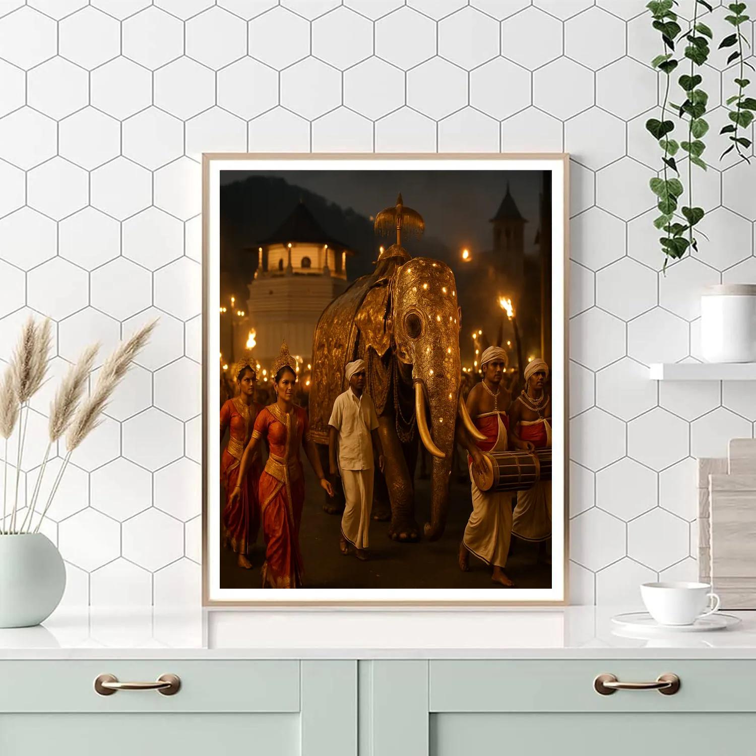 Kandy Esala Perahera Night Procession painting number kit
