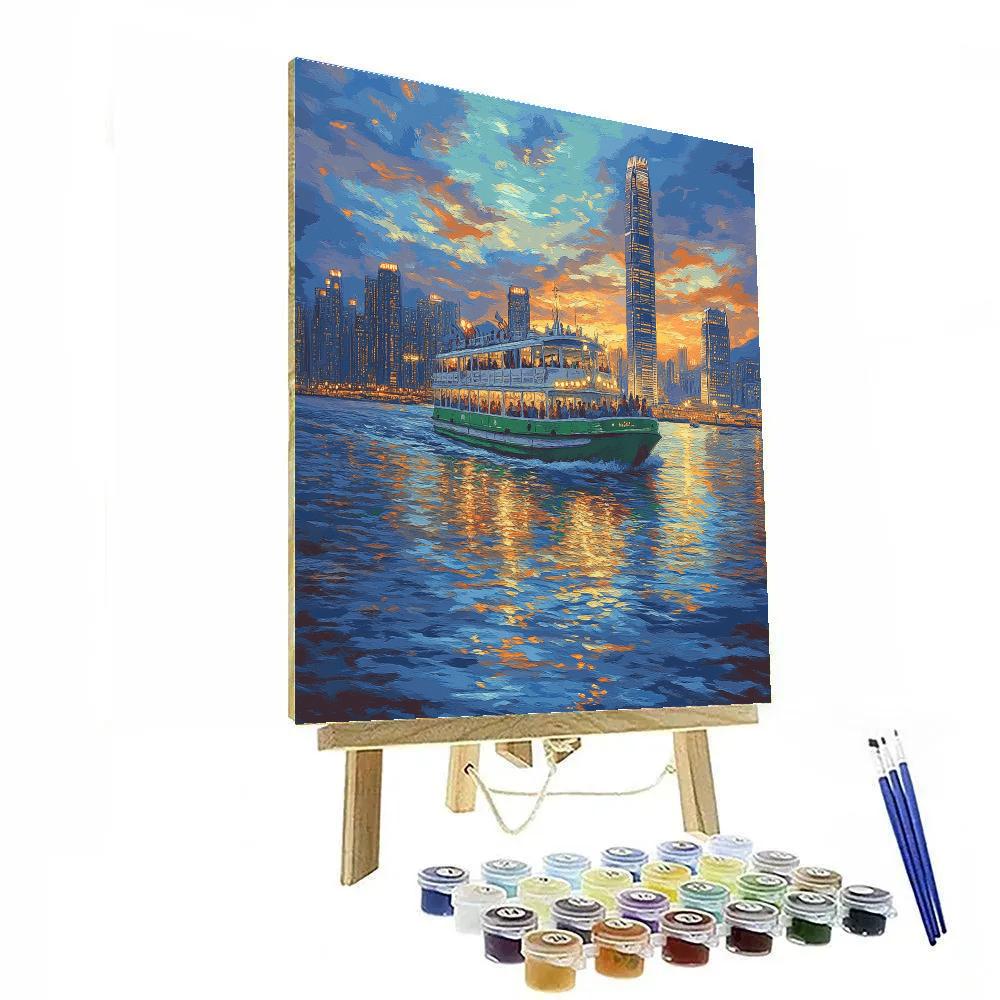 Victoria Harbour Star Ferry Hong Kong China Number painting