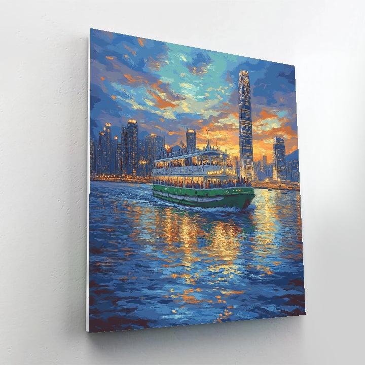 Victoria Harbour Star Ferry Hong Kong China Number painting