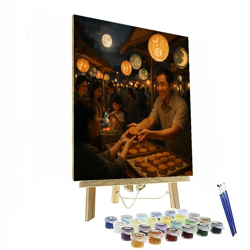 Harvest Moon Mid Autumn Lantern Market paint by color