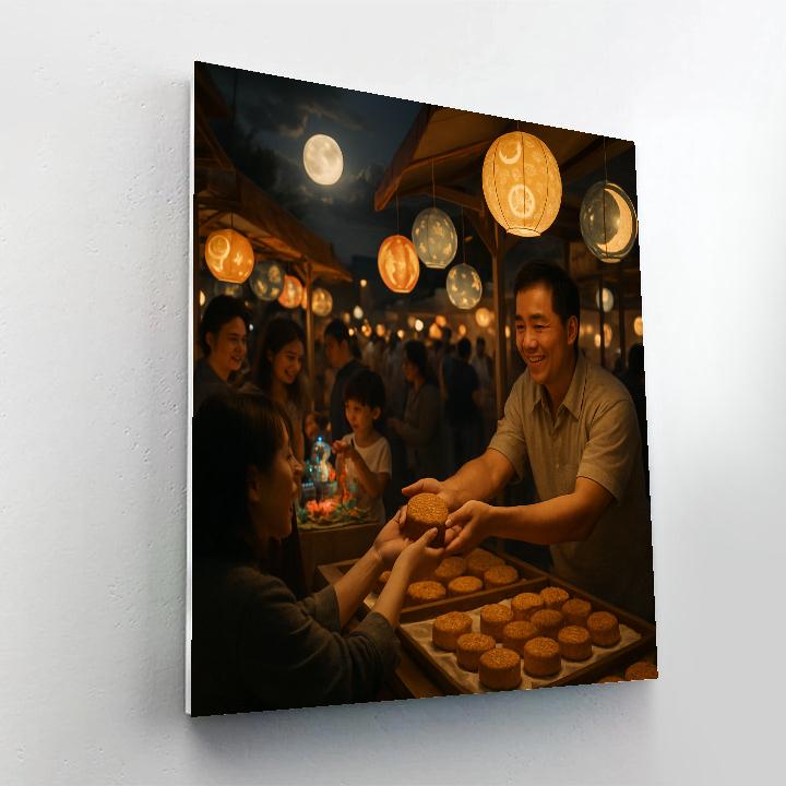 Harvest Moon Mid Autumn Lantern Market paint by color