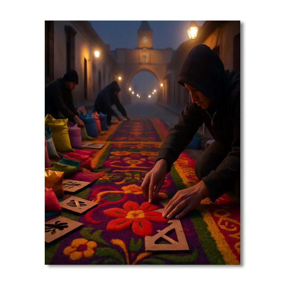 Semana Santa Antigua Alfombra Makers painting number kit