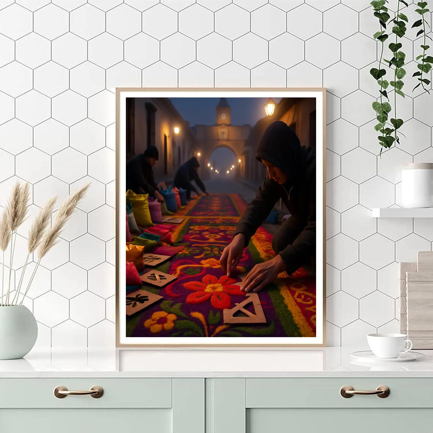 Semana Santa Antigua Alfombra Makers painting number kit