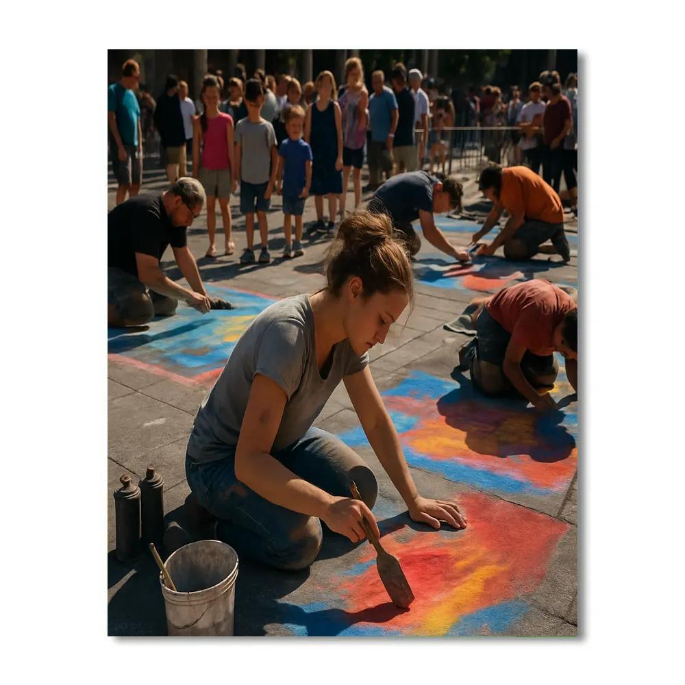 Pavement Mural Festival Urban Art Numbered painting kits