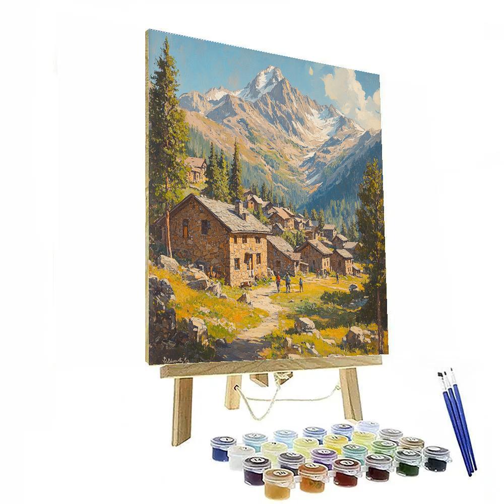 Zabljak Mountain Town Balkans Montenegro painting number kit