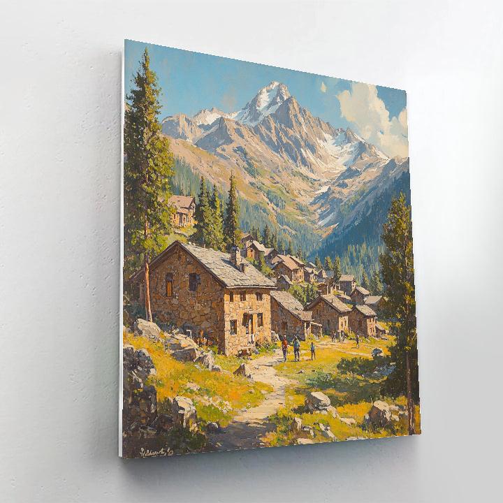 Zabljak Mountain Town Balkans Montenegro painting number kit