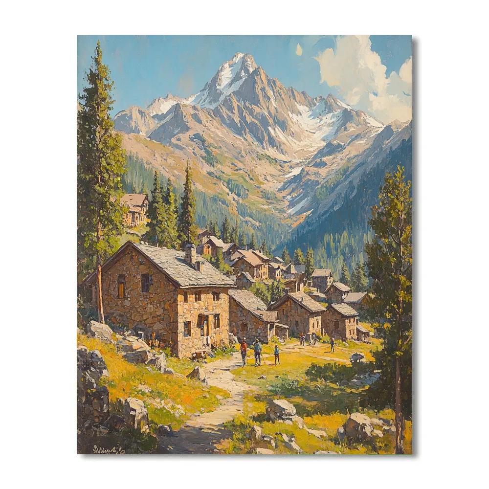 Zabljak Mountain Town Balkans Montenegro painting number kit