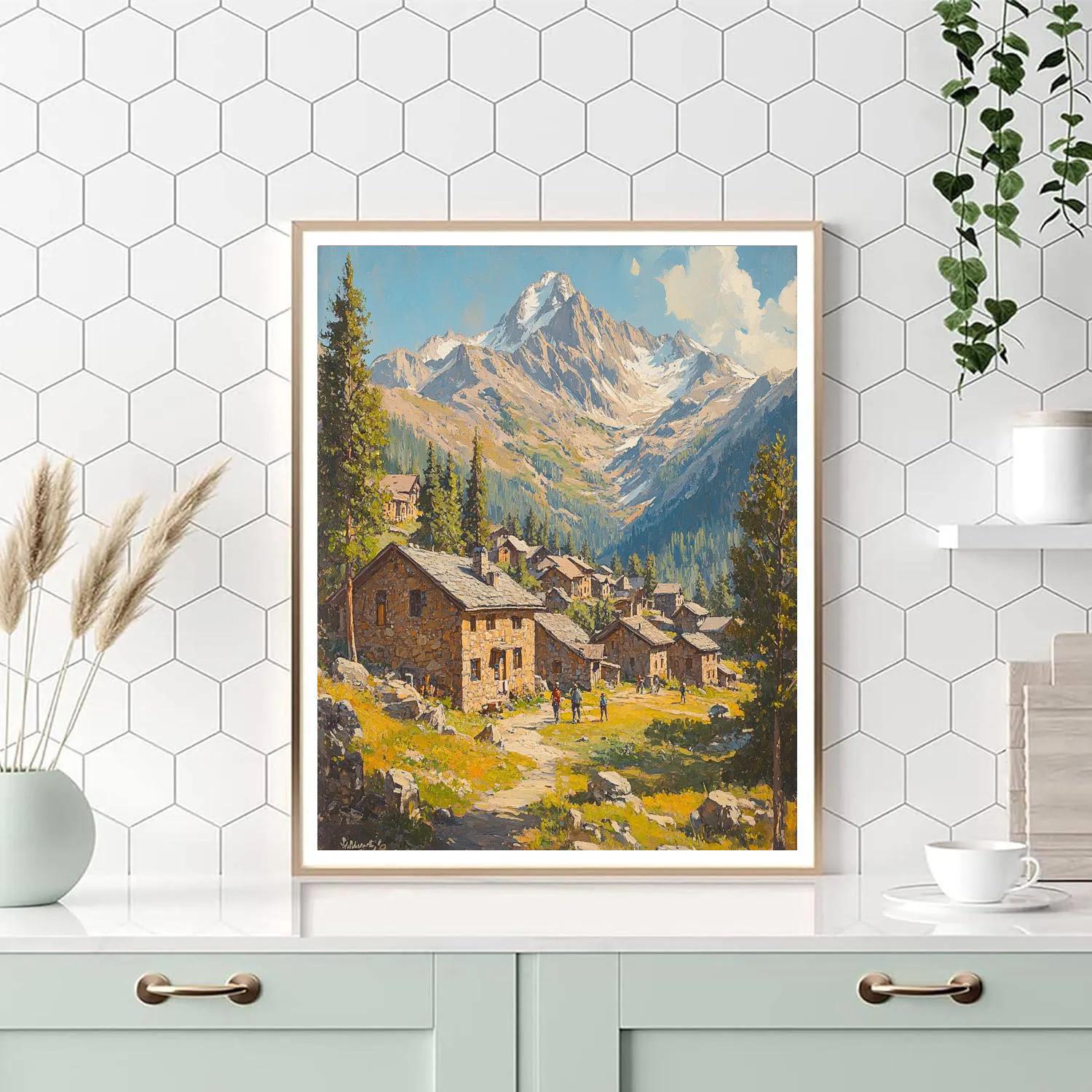 Zabljak Mountain Town Balkans Montenegro painting number kit