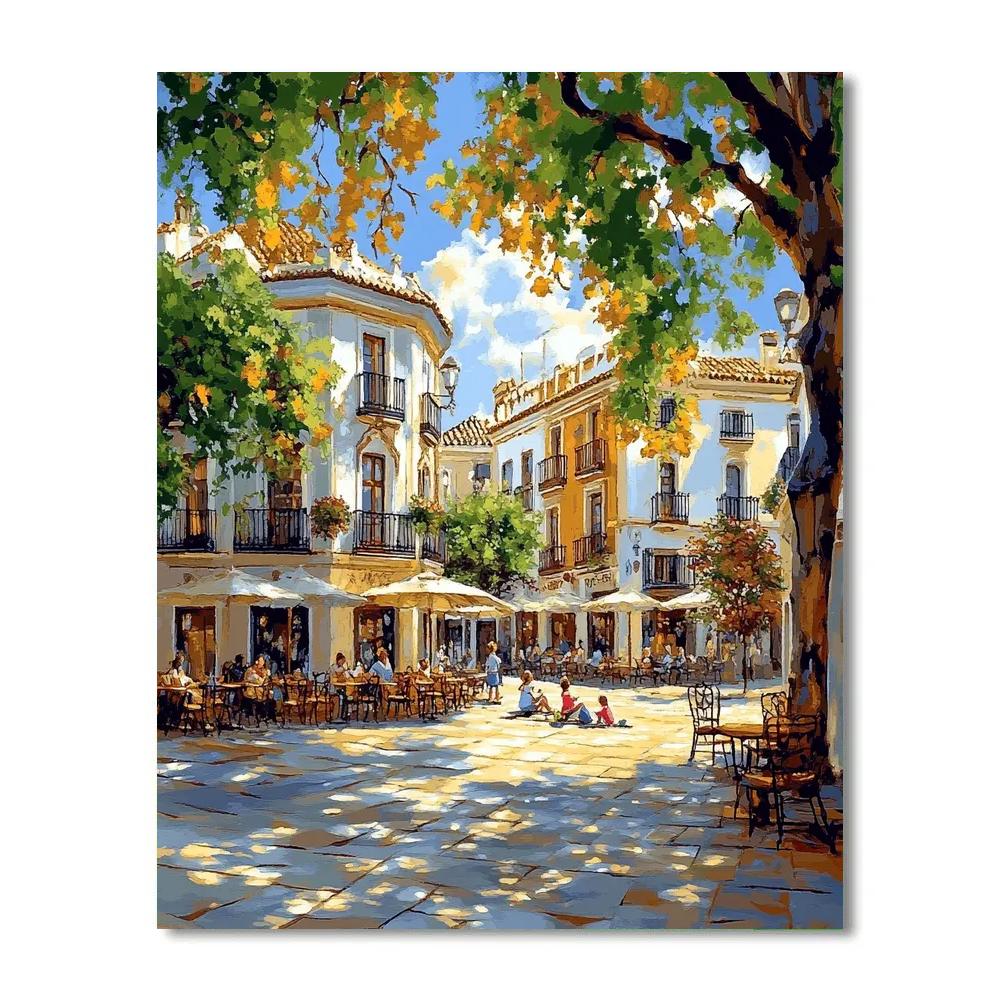 Plaza De Cervantes Alcala De Henares Spain Painting by numbers kit