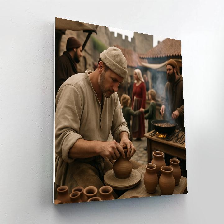 Obidos Medieval Market Portugal Painting by numbers kit