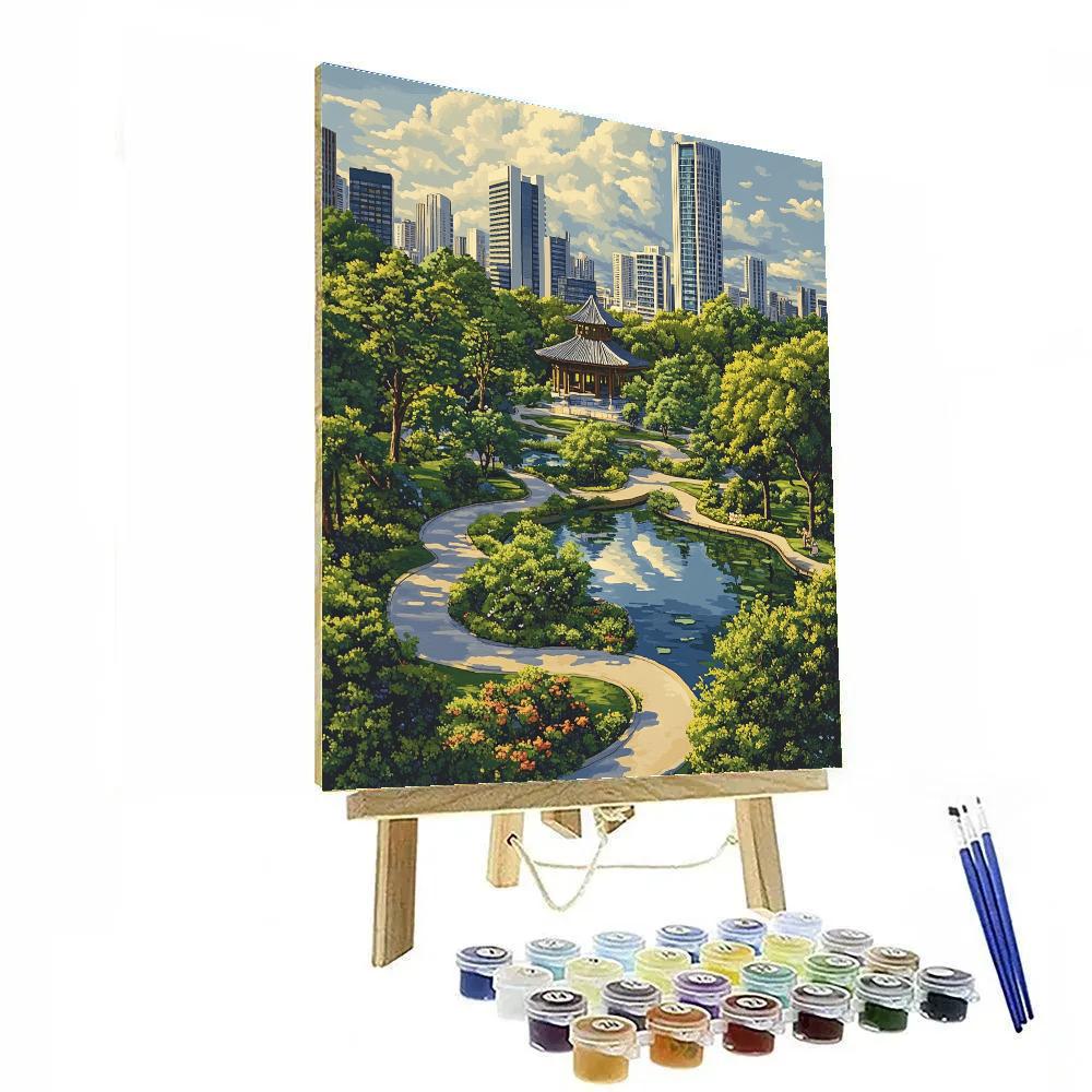 Kowloon Walled City Park Historic Garden Hong Kong China Number painting