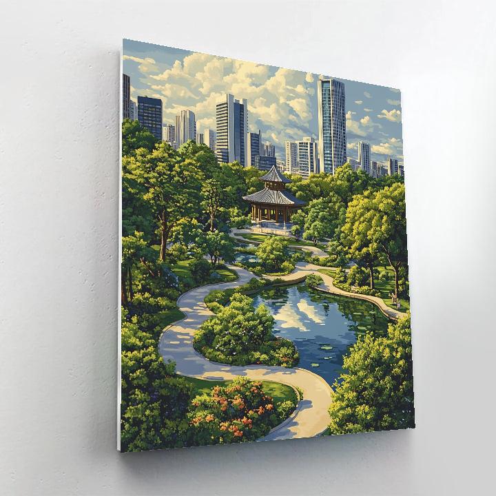 Kowloon Walled City Park Historic Garden Hong Kong China Number painting