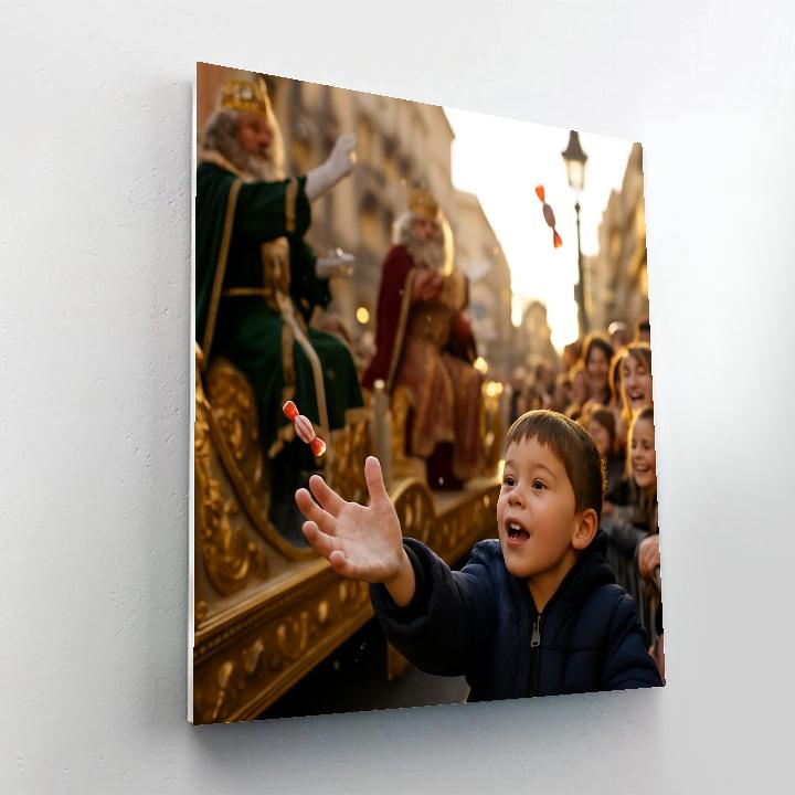 Día De Los Reyes Three Kings Parade painting number kit