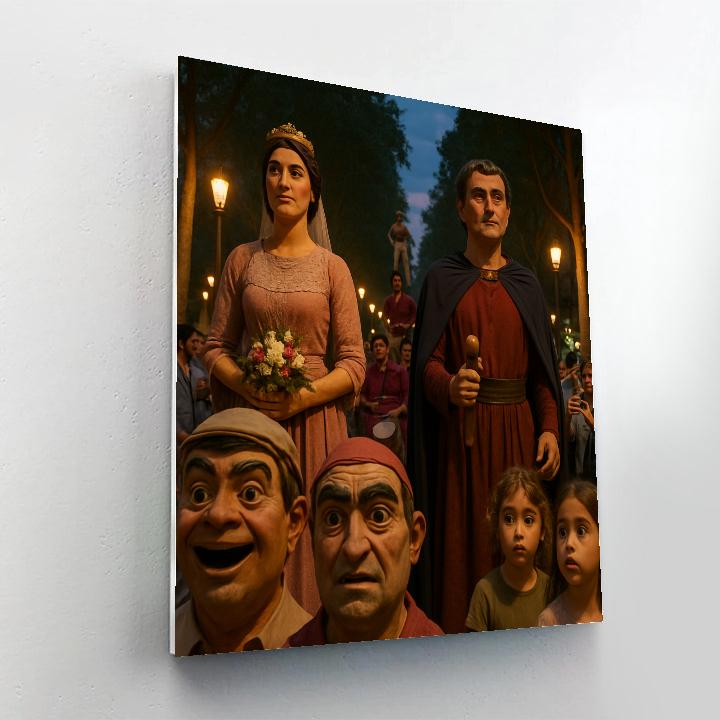 La Mercè Giant Puppets Barcelona Painting by numbers kit