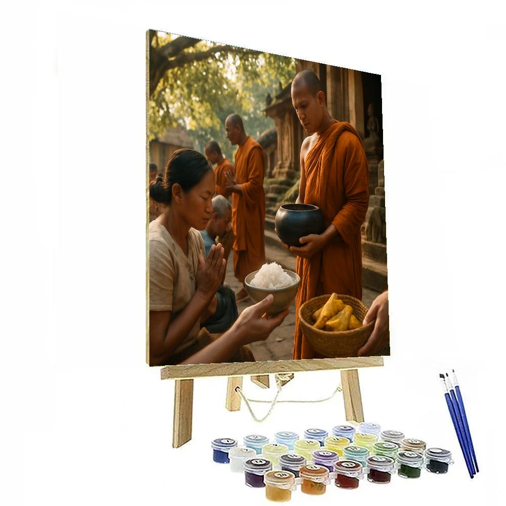 Kandy Rice Offering Temple Ritual Painting by numbers kit