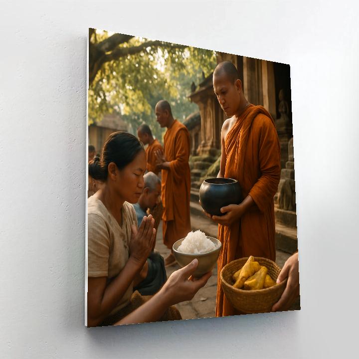 Kandy Rice Offering Temple Ritual Painting by numbers kit