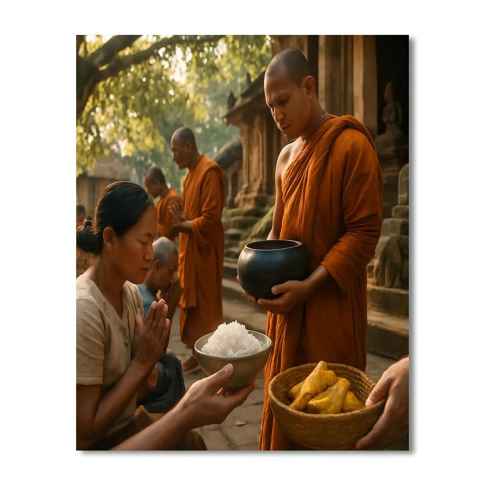 Kandy Rice Offering Temple Ritual Painting by numbers kit