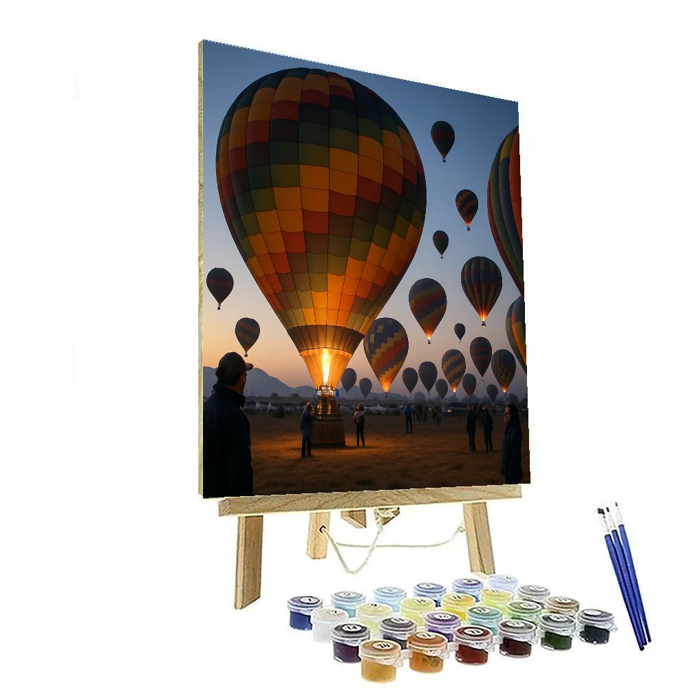Albuquerque International Balloon Fiesta Dawn Paint by numbers art