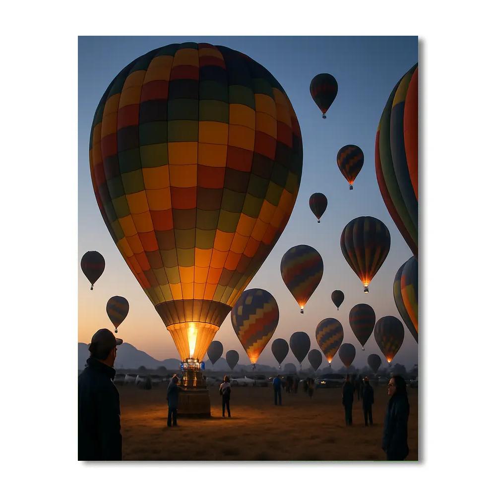 Albuquerque International Balloon Fiesta Dawn Paint by numbers art