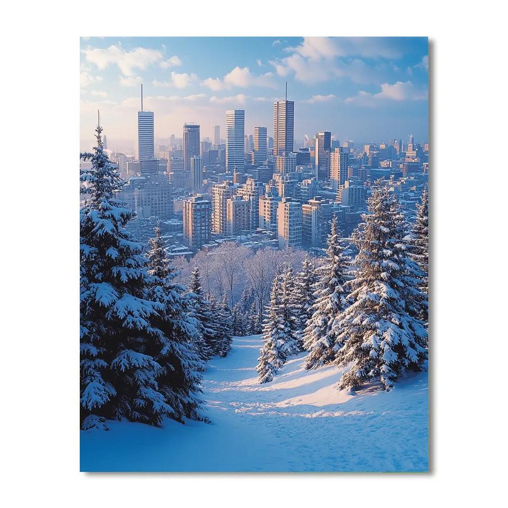 View From Mount Royal Park Montreal Canada Numbered painting kits