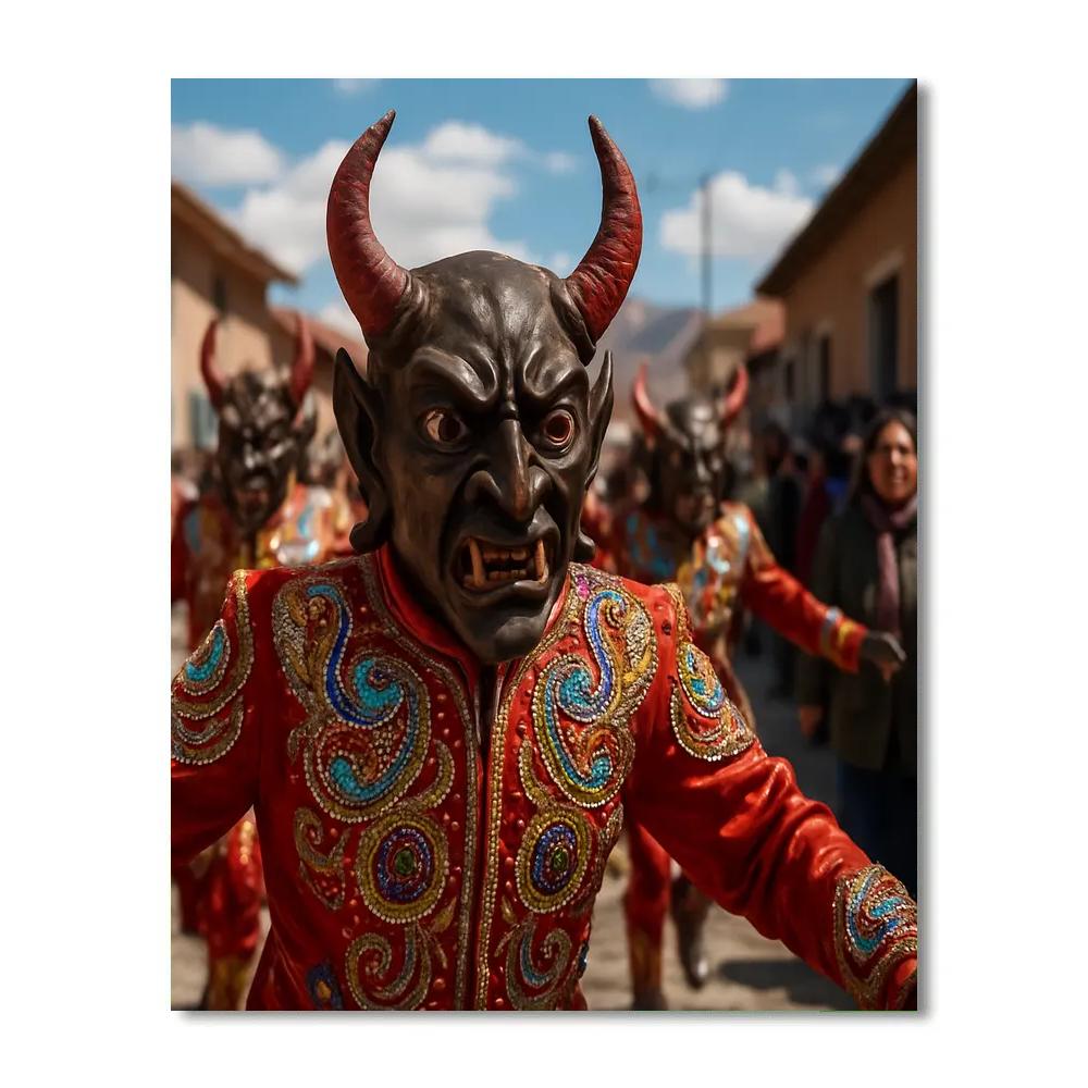 Carnaval De Oruro Bolivian Diablada paint by number