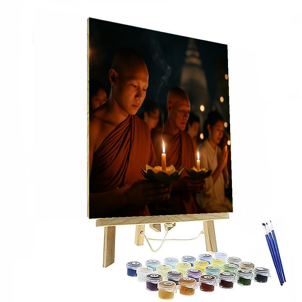 Wat Phra That Candlelight Vigil DIY paint by numbers