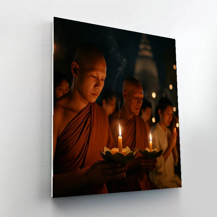 Wat Phra That Candlelight Vigil DIY paint by numbers