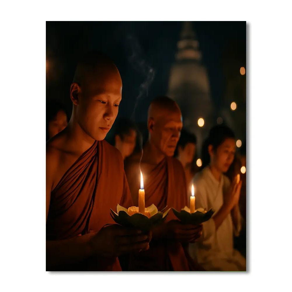 Wat Phra That Candlelight Vigil DIY paint by numbers