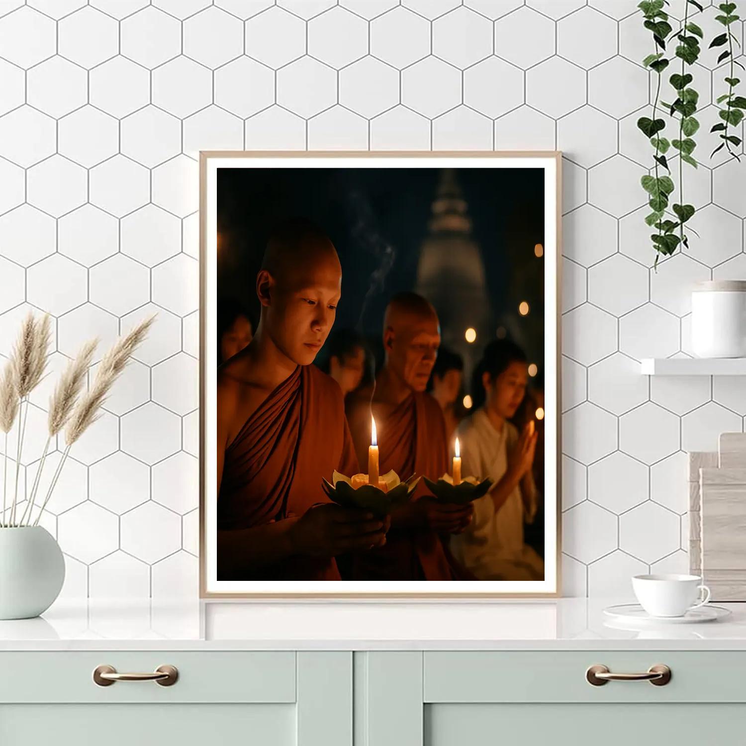 Wat Phra That Candlelight Vigil DIY paint by numbers