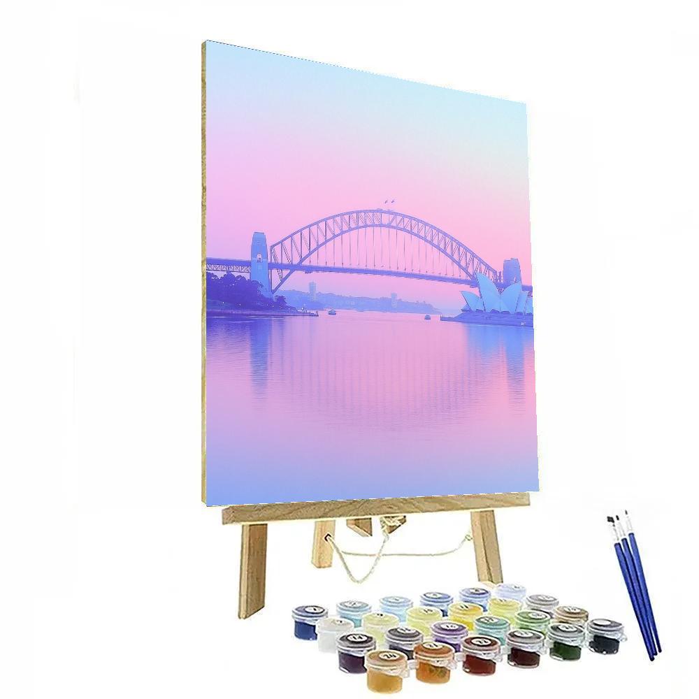 Sydney Harbour Bridge At Dawn Australia painting number kit