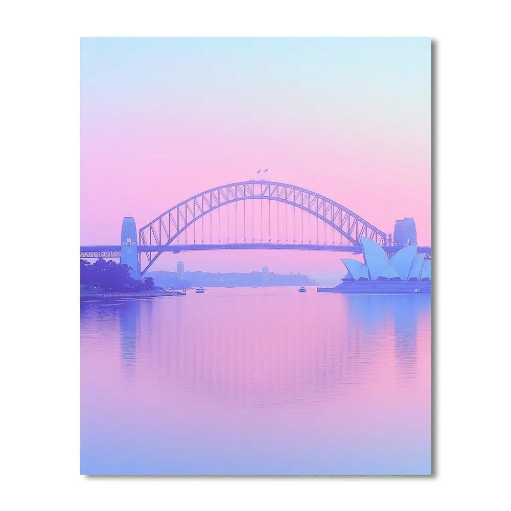 Sydney Harbour Bridge At Dawn Australia painting number kit