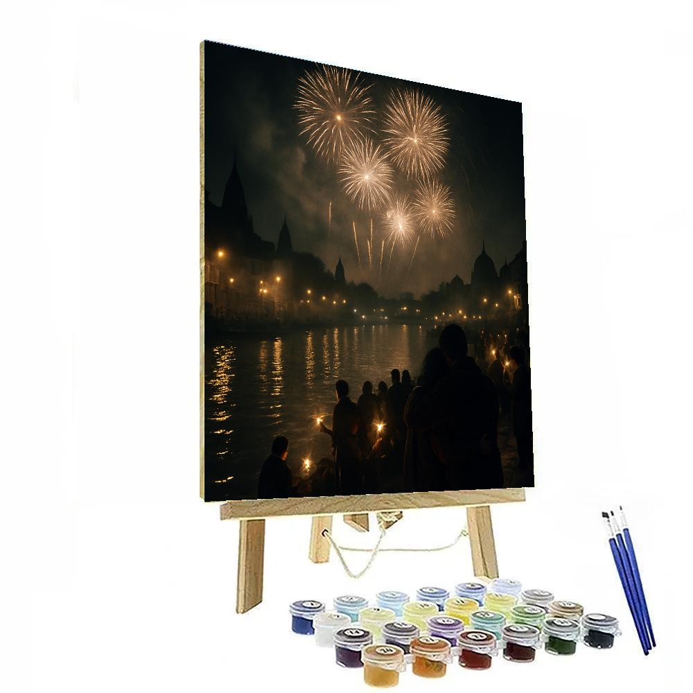 Kapalbhati New Year Fireworks India paint by numbers