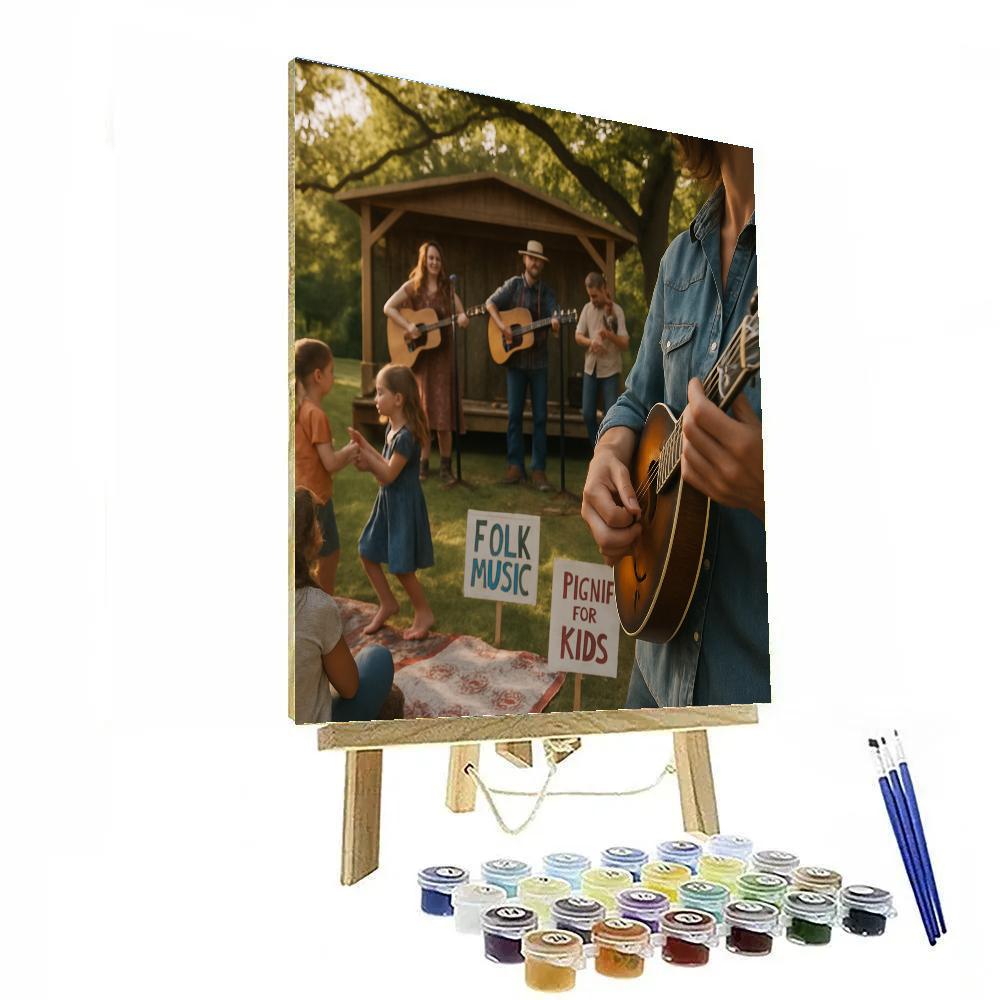 Pound Ridge Folk Festival Family Stage paint by color
